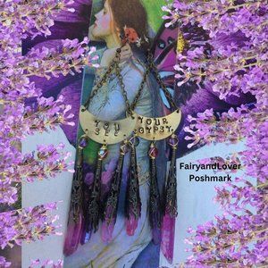 Stevie Nicks You see your gypsy chandelier hand stamped earrings, fairy witchy